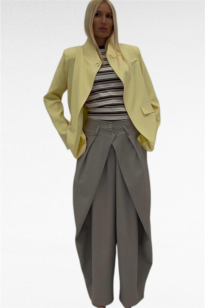 blazer con collo coreano icona